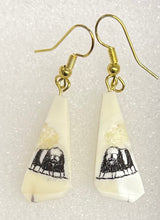 Load image into Gallery viewer, Ivory Etching Earrings
