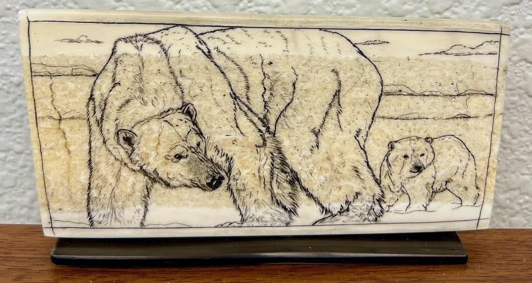 Polar bear Etching