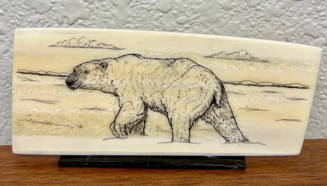 Polar Bear Scene Etching