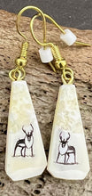 Load image into Gallery viewer, Etching Ivory Earrings
