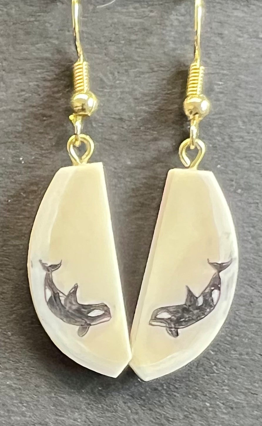 Etching Ivory Earrings