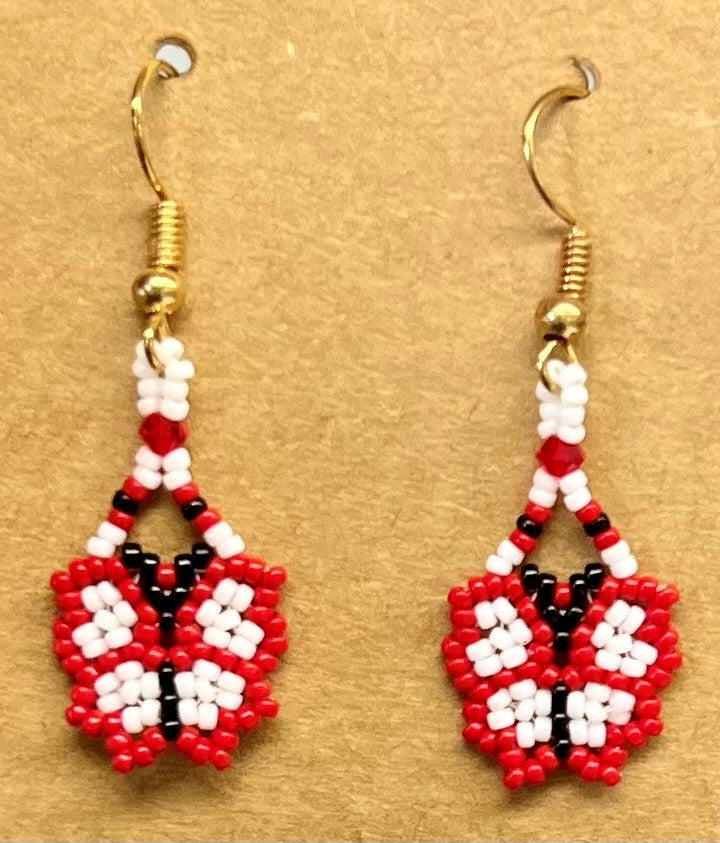 Beaded Butterfly Earrings