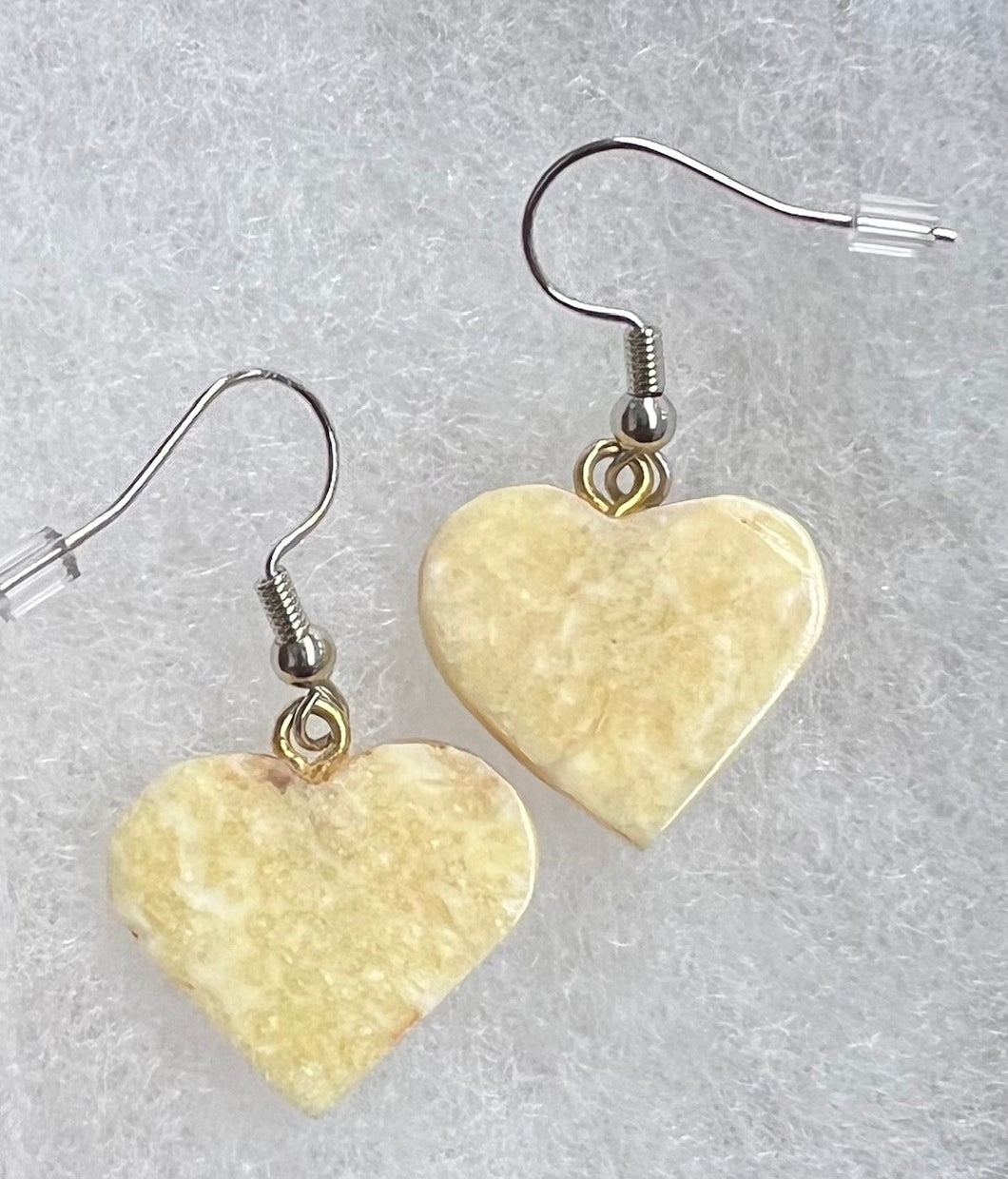 Ivory Heart Earrings