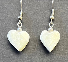 Load image into Gallery viewer, Ivory Heart Earrings
