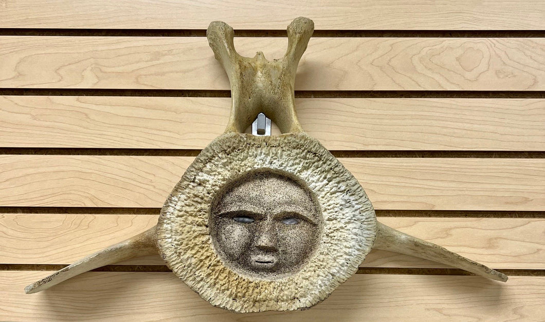 Whale Vertebrae Carving of Face