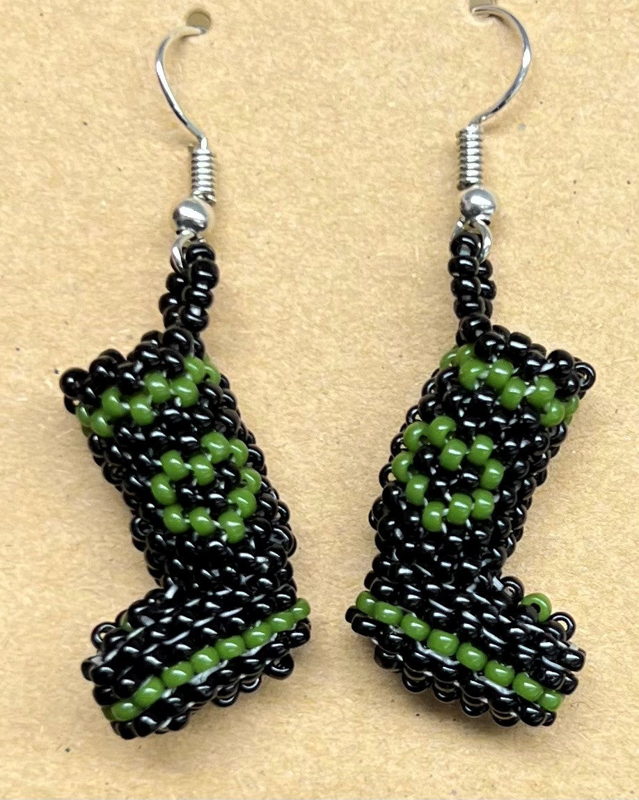 Beaded Mukluk Earrings