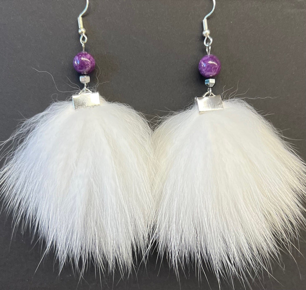 Fur earrings