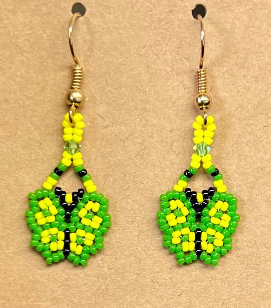 Beaded Butterfly Earrings