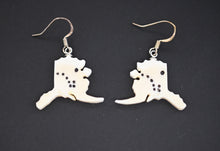 Load image into Gallery viewer, Ivory Earrings Alaska State
