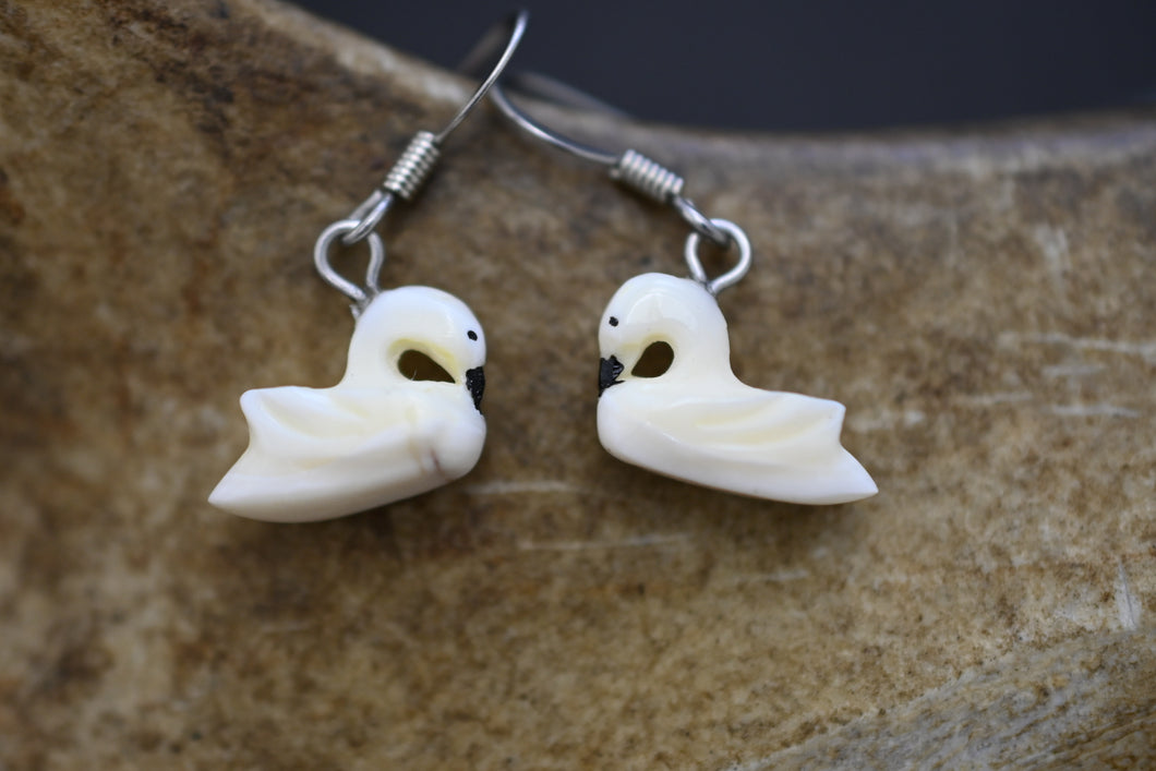 Ivory Swan Earrings