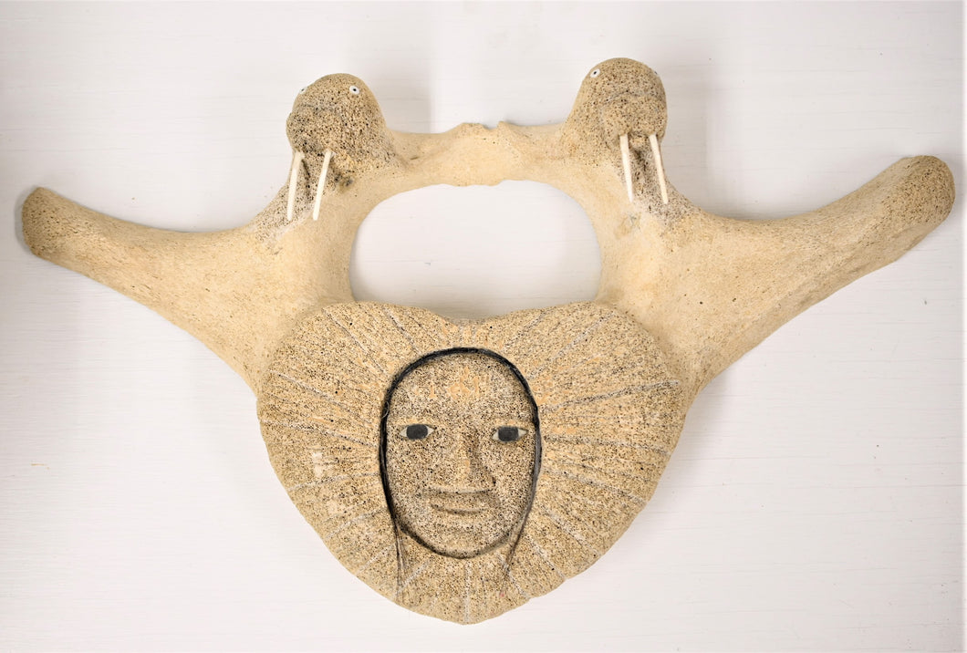 Bone Carving of Whalebone Vertebrae