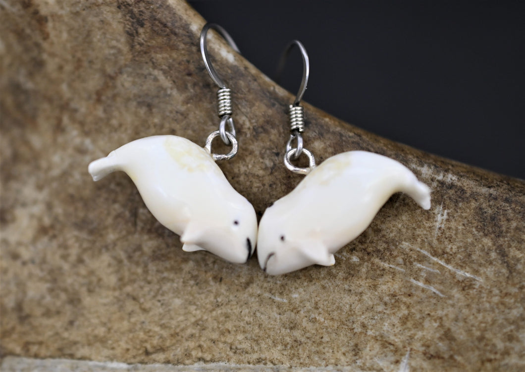 Ivory Whale Earrings