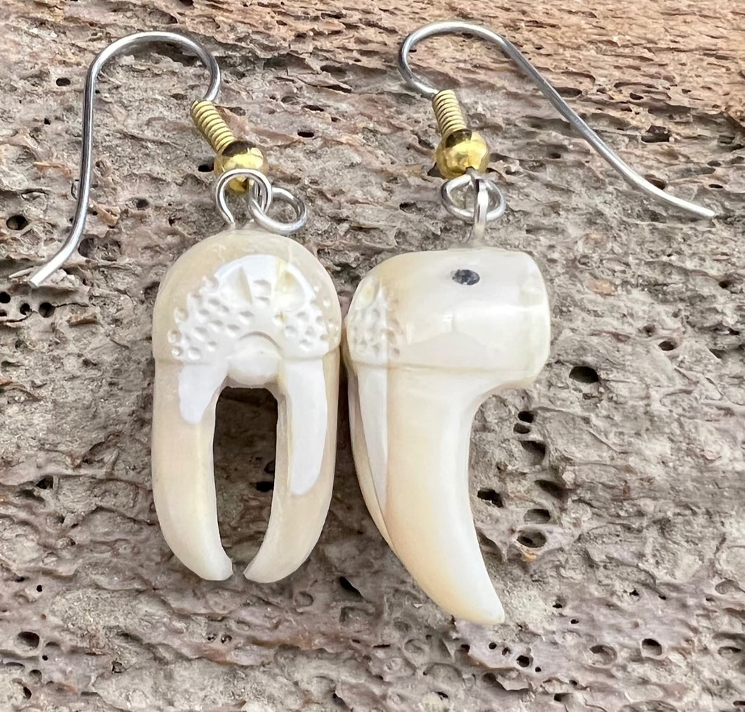 Ivory Walrus Earrings
